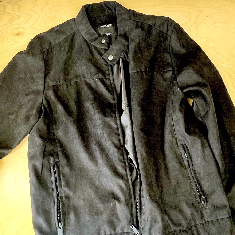 Brave Soul Faux Suede Moto Jacket